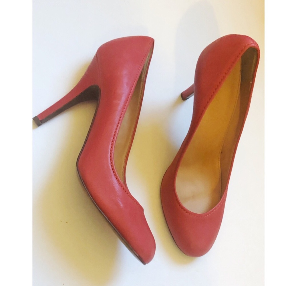 J.Crew Brick Red Round Toe Pumps